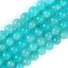 Amazonite Blue Chalcedony Natural Stone 15" Smooth Loose Spacer Beads 4/6/8/10/12mm for Jewelry Making DIY Bracelets Charms Accessories
