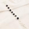 925 Sterling Silver Black Onyx Gemstone Jewelry Handcrafted Chain Bracelet 9" RB-7-17