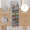 Shoe Organizer 8 Tier Over The Door Shoe Organizer Hanging Closet Shoe Storage with Large Deep Pockets Fits 16-24 Pairs of Sneakers Sandals Boots
