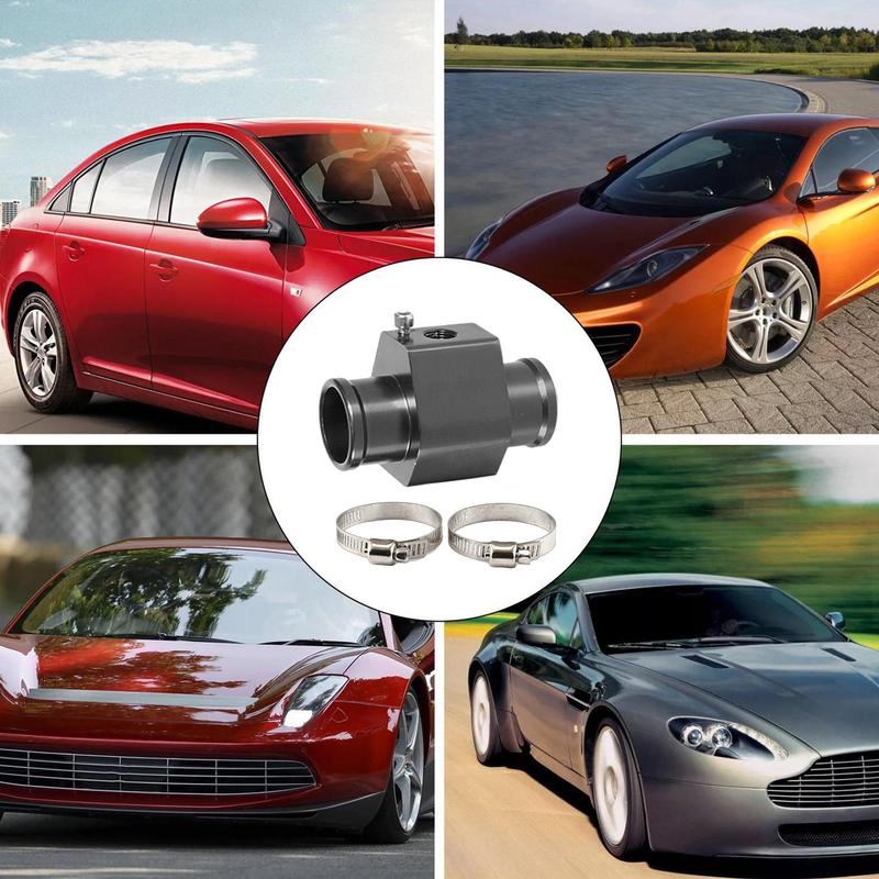 Water Temperature Adapter Hose Adapter Water Temp Joint Sensor Gauge Aluminum Alloy Water Coolant Temperature Gauge Joint Pipe