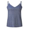 European & American Women's Shiny Silver Dot V-Neck Pearl Camisole