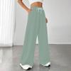 Women's Fashion Loose Drawstring Closed Waist Solid Color Casual Sports Pants Casual Pants