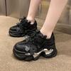 Fashion Brand 2024 Breathable Mesh Sneakers Sport Shoes Woman Wedge Casual Chunky Shoes High Platform Shoes 7CM
