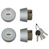 TOSTEM Door Lock Set (MIWA DN Cylinder) Silver Z-1A1-DHYD