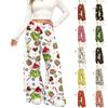Women's Casual Fashion Christmas Print Elastic Waist Loose Plush Wide Leg Pants