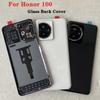New Tempered Glass Back Battery Cover For Honor 100 5G Back Cover Door Housing + Flash Cover + Camera Lens