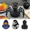 Halloween Duck Figurine 3D Printed Spider Duck Statue Horror Skeleton Ghost Duck for Home Bar Mantel Haunted House Decoration