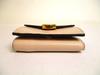 Authentic FENDI F IS FENDI FF Beige Leather Gold H/W Micro Trifold Wallet #a137  Refurbished