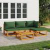 VidaXL Garden Lounge Set with Cushions 5 Pcs, Sofas with Backrest, Furniture Set with Coffee Table Patio Terrace, 3155309