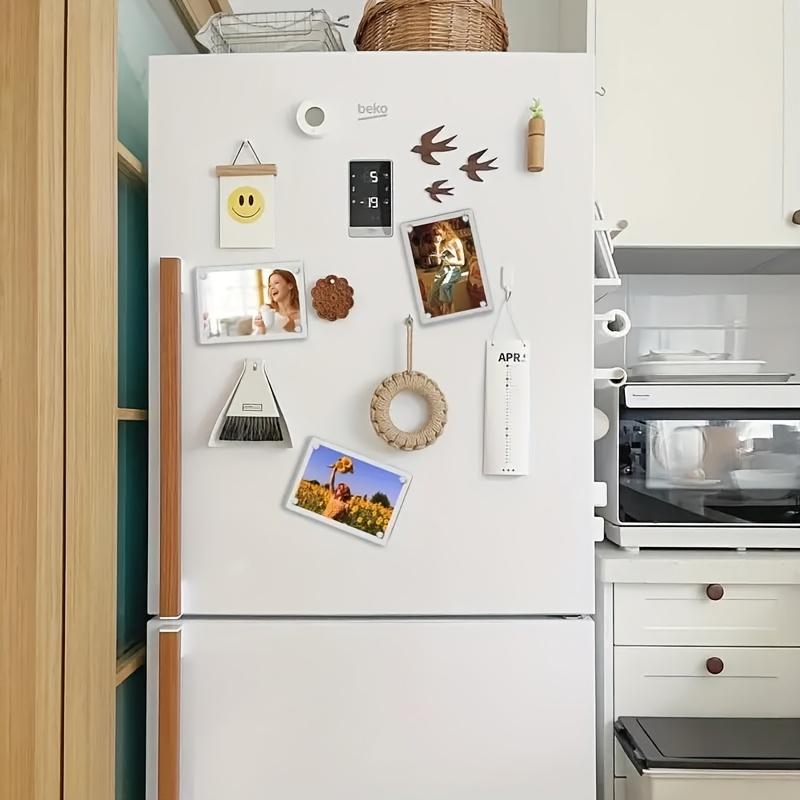 1pcs 3-Inch Photo Frame Magnetic Acrylic Refrigerator Picture Frame Multi-Purpose Magnetic Picture Frame for Photo Paper