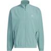 Embroidered Logo Zip-Up Collar Jacket Unisex Jackets Teal Gray JI6658