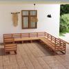 Day and Night - Day and Night Garden Furniture Set 11 Pieces Solid Pine Wood Honey Brown