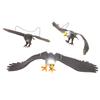 1 Piece Outdoor Eagle Figurine Hanging Bird Deterrent Plastic Eagle Ornament Vivid Flying Bird Hawk Decoy Garden Scarecrow