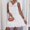European & American Sleeveless Hollow Lace Spring/Summer Dress 2022