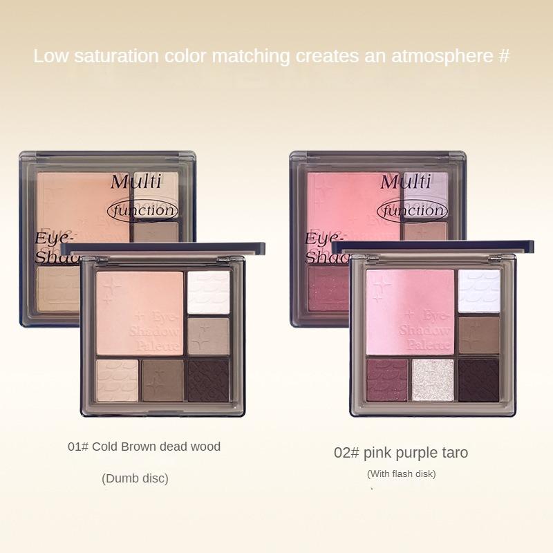 Multi-functional Eyeshadow Palette Grey Powder Brown Everyday Versatile Blush and Contour All In One Easy To Apply Affordable