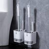 Yousheng Toilet Brush with Comfortable Handle Efficient Cleaning Comfort Grip Toilet Brush with Wall-Mountable Holder Bathroom Accessories