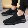Lightweight Men's Casual Shoes Slip-on Loafers Knitted Running Jogging Shoes Male Breathable Flat Walking Shoes