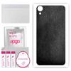 apgo Protective Skin Sticker for the Back Compatible with HTC Desire 820, Wrap Film, Foil, Vinyl - Pattern Black Leather