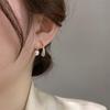 Elegant Metal Pearl Earrings: Niche Design for Autumn/Winter, Lightweight & Chic Cold Style for Women