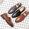 Brand Mens Penny Leather Shoes Genuine Leather Shoes Elegant Wedding Party Casual Dress Shoes Black Brown Shoes for Men Loafers