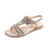 Yasrun Bohemian Rhinestone Flat Sandals - Comfortable Women's Summer Shoes