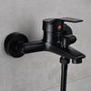 . Black Finish New Wall Mounted Shower Faucet Bathroom Bathtub Handheld Shower Tap Mixer Faucet  YT-5339-H