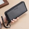 New Men's Wallet Long Leather Zipper Wallet First Layer Cowhide Business Clutch Bag Large Capacity Wallet