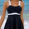 2025 Women's High-Waisted Skirted Boyleg Tankini Swimsuit - Conservative European & American Style