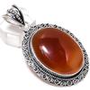 Natural Carnelian Gemstone 925 Sterling Silver Jewelry Pendant 2.25" D6j98