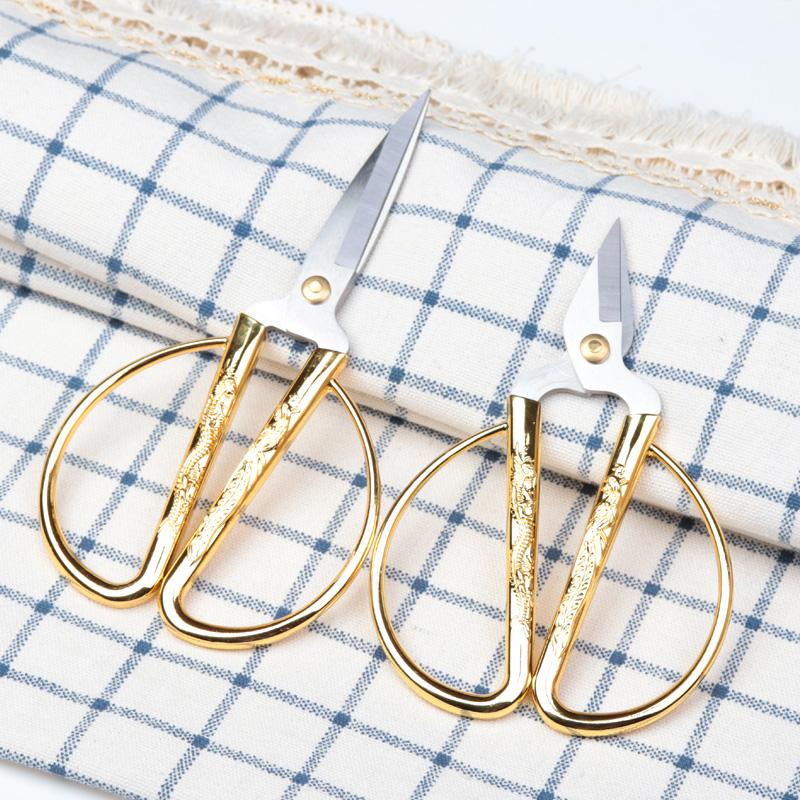 Retro Stainless Steel Tailor Sewing Scissors Fabric Needlework Cutting Cutter Durable High Steel Vintage Shears Scissors