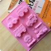 Supply Silicone Cake Mold Six Holes Car Mold 1 Pc
