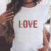 (Asian Size) Graphic Tee T Clothing Leopard Love Style Trend Casual Fashion Print Female Casual  Women's Top Lady Short Sleeve T-shirt
