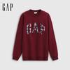 Gap Unisex Fleece Pullover Sweatshirt with Plaid Embroidered Logo