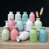 1Pcs Mini Candy Color Ceramic Vase Desktop Flower Pot Home Aromatherapy Flower Arrangement Vase Hydroponic Home Ornaments Crafts