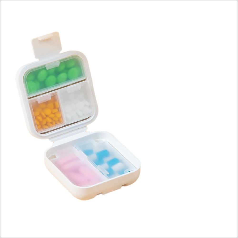 PP+silicone Travel Pill Organizer Double Sealing Medicine Container Case Medicine Box Travel