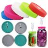 Reusable Kitchen Tool for Wide Mouth Jar 86mm Mason Jar Lid Spout Lid Seal Bottle Cover With Hole
