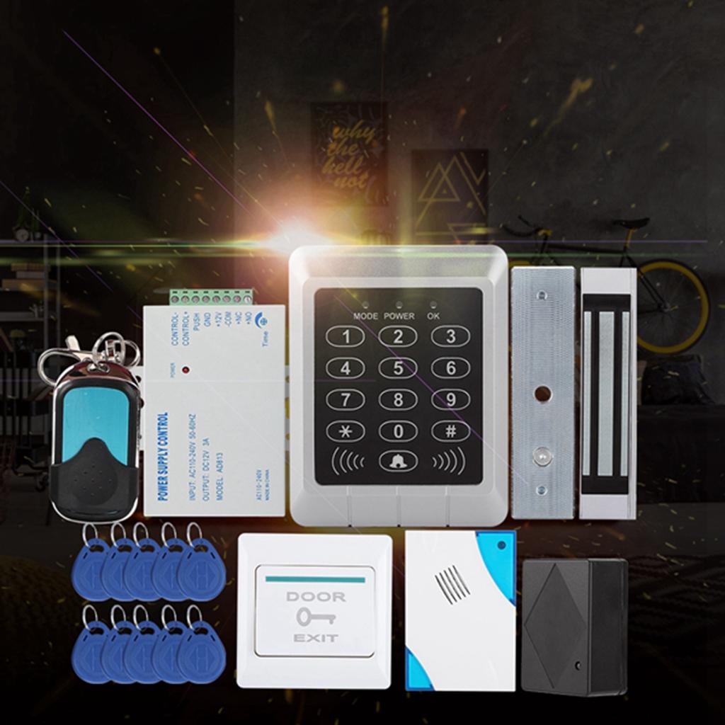 Electric Magnetic Door Lock Access Control Card Password Door Security System Kit
