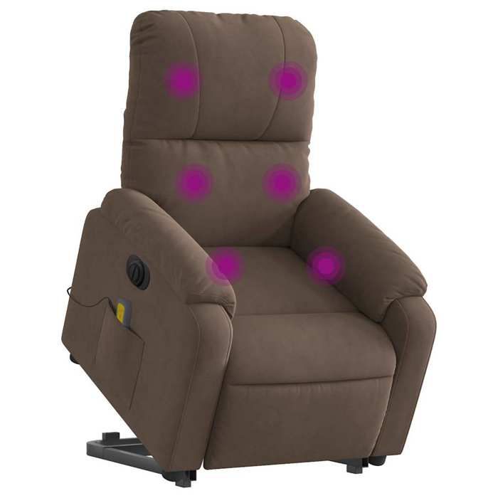 VidaXL Electric Massage Recliner Brown 3204949