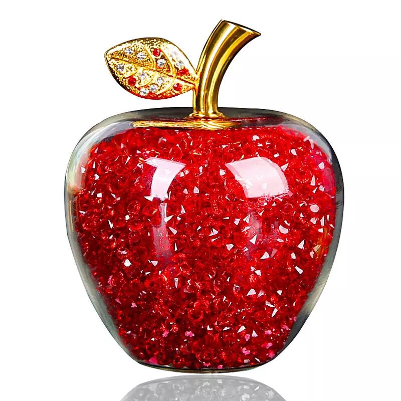 Статуэтка Яблока Блестящий Хрусталь Домашний Декор Украшения на Сочельник Подарок Украшения на Сочельник Домашнее Настольное Украшение 2025