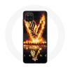 Case - Vikings - Samsung Galaxy A12 - Logo V - Sword of Fire - Black