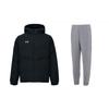 Solid Color Short Hooded Thick Outdoor Warm Down Jacket Casual Knitted Sports Pants Set 23600801-001+23600704-014