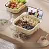 Double-layer Snack Box Fruit Tray Living Room Candy Box Drain Basket Household Fruit Tray Lazy People Eat Melon Seed Storage Tray