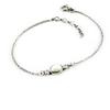 [L0076] - White 'Eva' Silver Bracelet