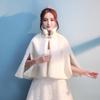 Wedding Fur Shawl Cape: Thickened Faux Rabbit Fur for Bridal, Evening or Winter Wear.