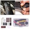 Bike Tire Repair Kit with Storage Box Lightweight Portable Pry Bar Sandpaper Bicycle Inner Tube Puncture Patch Set