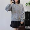 Autumn and Winter New Soft Waxy Sweet Embroidered Knitted Cardigan Design Sense Retro Loose Sweater Jacket Women