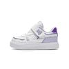 Comfortable Non-Slip Durable Low-Top Walking Shoes Baby Shoes White Purple 322430031-2