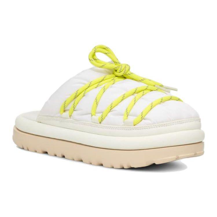 UGG Удобные повседневные тапочки с открытым носком женские тапочки белые 1143951-WHT