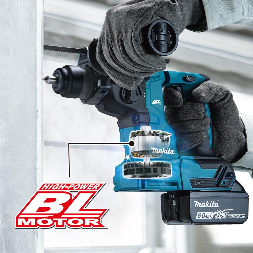 Makita 18mm Rechargeable Hammer Drill 18V Variable Speed with and Charger Sold Separately HR183DZKV Case/Battery