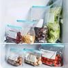 10pcs Reusable Leak-Proof Freezer Bags with Zipper Lock - Keeps Food Fresh, Ideal for Kitchen Organization